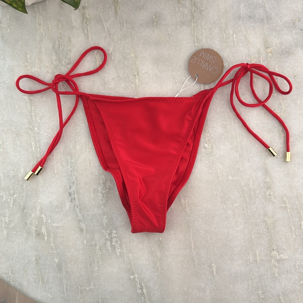 CANALUZ SWIM Boca Chica Cheek Bottom in Fuego